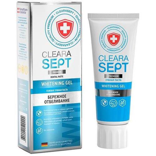CLEARASEPT DENTAL WHITHENING GEL ЗУБНАЯ ПАСТА БЕРЕЖНОЕ ОТБЕЛИВАНИЕ ЗУБНАЯ ПАСТА ОТБЕЛИВАЮЩАЯ 75 МЛ №1