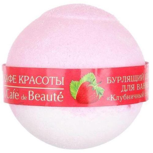 КАФЕ КРАСОТЫ ШАР Д/ВАННЫ БУРЛЯЩИЙ КЛУБНИЧНЫЙ СОРБЕТ КОСМЕТИЧЕСКИЕ СРЕДСТВА ПРОЧИЕ 120 Г №1