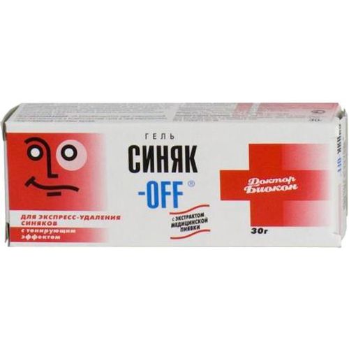 СИНЯК OFF ГЕЛЬ С ТОНИРУЮЩ ЭФФЕКТ КОСМЕТИЧЕСКИЙ ГЕЛЬ 30 Г №1