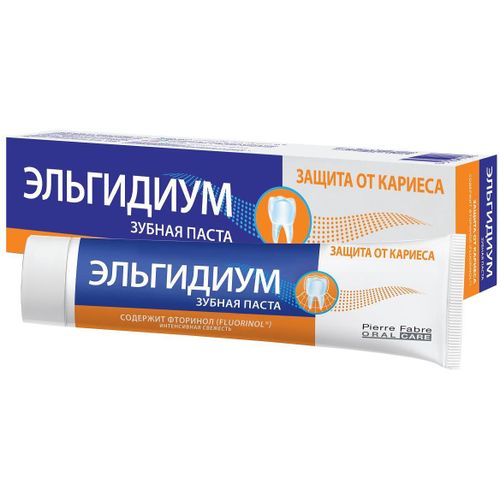 ЭЛЬГИДИУМ ЗУБН ПАСТА ЗАЩИТА ОТ КАРИЕСА С ФТОРИНОЛОМ ЗУБНАЯ ПАСТА ПРОФИЛАКТИКА КАРИЕСА 75 МЛ №1