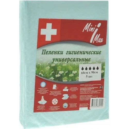 MINIMAX ПЕЛЕНКА ВПИТЫВАЮЩАЯ ДЕТСКАЯ 60Х90 ПЕЛЕНКИ ВПИТЫВАЮЩИЕ ДЕТСКИЕ №5