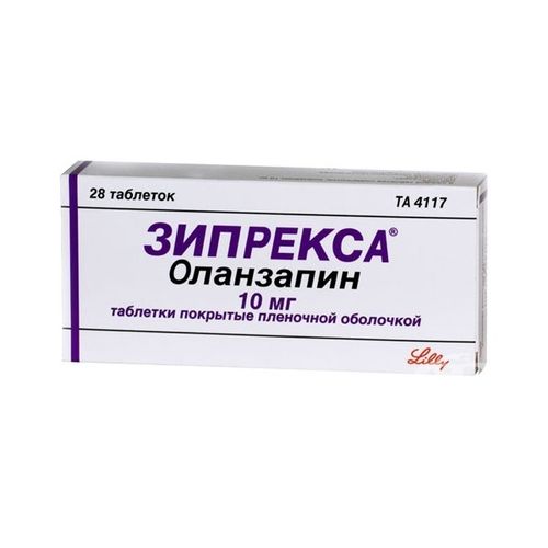 ЗИПРЕКСА ТАБЛЕТКИ ПОКРЫТЫЕ ПЛЕНОЧНОЙ ОБОЛОЧКОЙ 10 МГ   №28