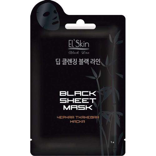 EL-SKIN BLACK МАСКА ТКАНЕВАЯ ЧЕРНАЯ ES-913 МАСКА ТКАНЕВАЯ   №1
