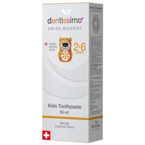 DENTISSIMO ЗУБН ПАСТА ДЕТСКАЯ 2-6 ЛЕТ КАРАМЕЛЬ ЗУБНАЯ ПАСТА ДЕТСКАЯ 50 МЛ №1