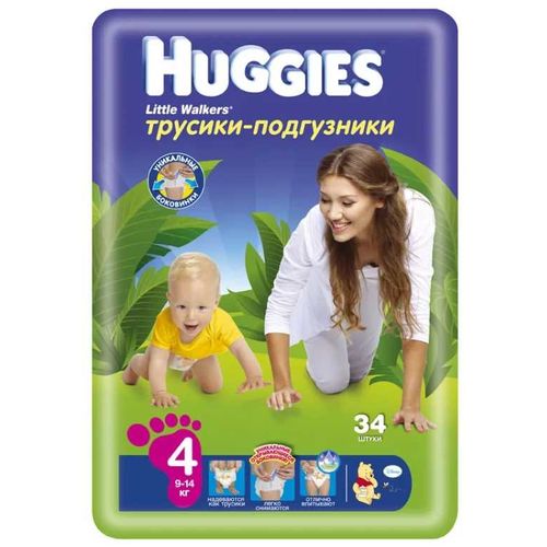 HUGGIES LITTLE WALKERS ТРУСИКИ Д/ДЕВОЧЕК MEDIUM 9-14КГ ПОДГУЗНИКИ ДЕТСКИЕ-ТРУСЫ №34