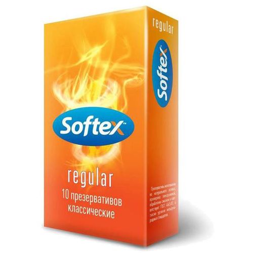 SOFTEX ПРЕЗЕРВАТИВЫ КЛАССИЧЕСКИЕ REGULAR ПРЕЗЕРВАТИВ    №10