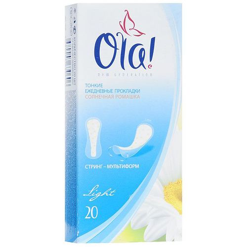 OLA ПРОКЛАДКИ ЕЖЕДН LIGHT РОМАШКА ПРОКЛАДКИ ЖЕНСКИЕ ГИГИЕНИЧЕСКИЕ ЕЖЕДНЕВНЫЕ NORMAL №20