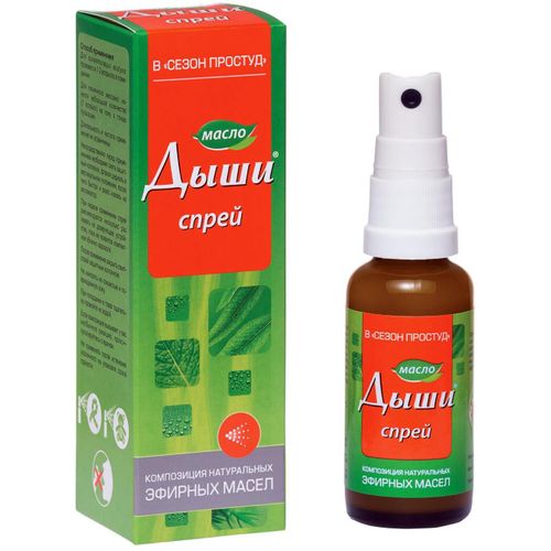 ДЫШИ КОМПОЗИЦИЯ НАТУРАЛЬНЫХ ЭФИРНЫХ МАСЕЛ СПРЕЙ КОСМЕТИЧЕСКИЙ СПРЕЙ 30 МЛ №1
