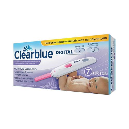 CLEARBLUE DIGITAL УСТРОЙСТВО ЦИФРОВОЕ Д/ОПРЕДЕЛЕНИЯ ОВУЛЯЦИИ ТЕСТ НА ОВУЛЯЦИЮ №7