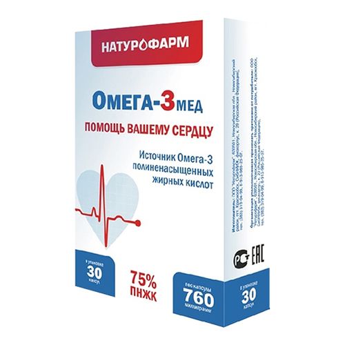 ОМЕГА -3 ПОМОЩЬ СЕРДЦУ КАПСУЛЫ 760 МГ   №30