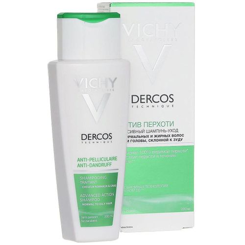 VICHY DERCOS ШАМПУНЬ-УХОД П/ПЕРХОТИ ИНТЕНСИВ DS РЕГУЛИР Д/НОРМ/ЖИР ВОЛОС ШАМПУНЬ  200 МЛ №2