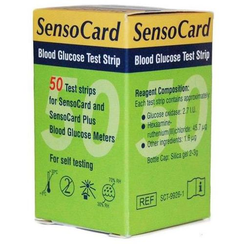 ТЕСТ-ПОЛОСКИ Д/ГЛЮКОМЕТРА SENSOCARD ТЕСТ-ПОЛОСКИ ДЛЯ ГЛЮКОМЕТРА №50