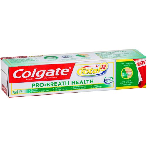COLGATE ЗУБН ПАСТА TOTAL 12 ПРОФЕССИОНАЛЬНАЯ ЗДОРОВОЕ ДЫХАНИЕ ЗУБНАЯ ПАСТА ОСВЕЖАЮЩАЯ 75 МЛ №1