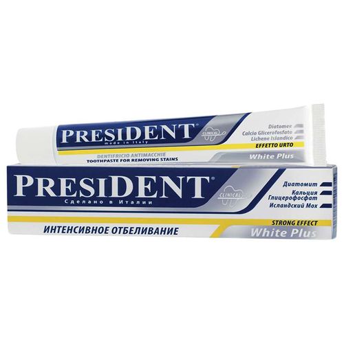 PRESIDENT ЗУБН ПАСТА PROFI PLUS WHITE PLUS ЗУБНАЯ ПАСТА ОТБЕЛИВАЮЩАЯ 30 МЛ №1