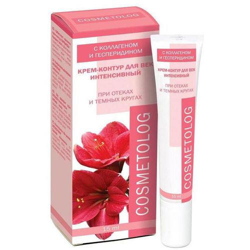 COSMETOLOG КРЕМ-КОНТУР Д/ВЕК ИНТЕНСИВНЫЙ С КОЛЛАГЕНОМ И ГЕСПЕРИДИНОМ КРЕМ ДЛЯ ВЕК 15 МЛ №1