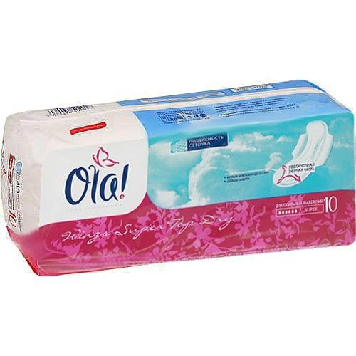 OLA ПРОКЛАДКИ WINGS SUPER ПРОКЛАДКИ ЖЕНСКИЕ ГИГИЕНИЧЕСКИЕ SUPER №10