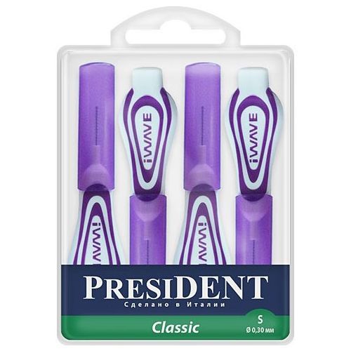 PRESIDENT ЕРШИК МЕЖЗУБНЫЙ CLASSIC S 0,30 ММ ЕРШИКИ МЕЖЗУБНЫЕ   №4