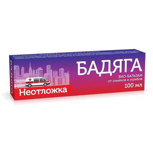 НЕОТЛОЖКА БИО-БАЛЬЗАМ БАДЯГА ОТ СИНЯКОВ И УШИБОВ КОСМЕТИЧЕСКИЙ БАЛЬЗАМ 100 МЛ №1