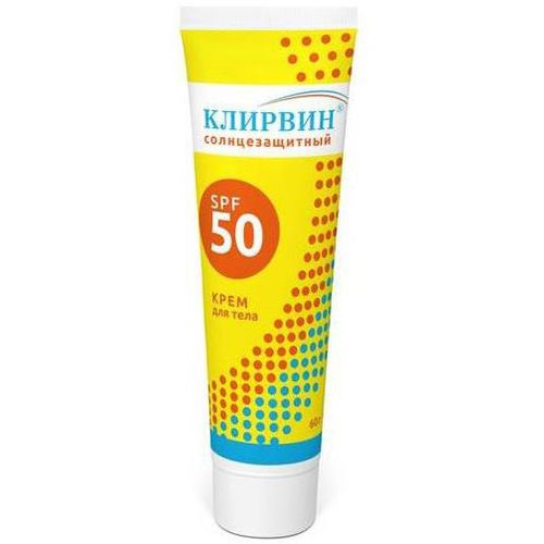 КЛИРВИН КРЕМ Д/ТЕЛА СОЛНЦЕЗАЩИТНЫЙ SPF 50 КРЕМ СОЛНЦЕЗАЩИТНЫЙ 60 Г №1