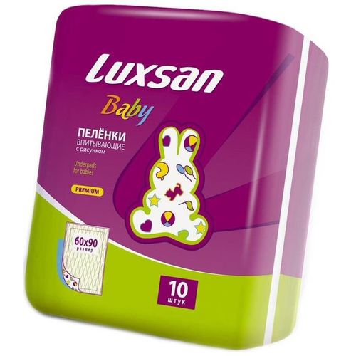 LUXSAN BABY ПЕЛЕНКИ ВПИТ 60Х90СМ Д/НОВОРОЖД С РИСУНК ПЕЛЕНКИ ВПИТЫВАЮЩИЕ ДЕТСКИЕ №10