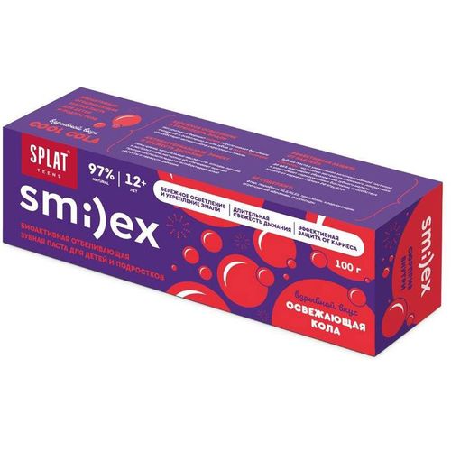SPLAT TEENS (12+) SMILEX З/ПАСТА ОСВЕЖАЮЩАЯ КОЛА/COOL COLA ЗУБНАЯ ПАСТА ДЕТСКАЯ 75 МЛ 100 Г №1