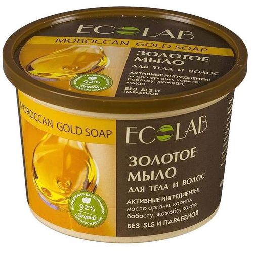 ECOLAB МЫЛО Д/ТЕЛА И ВОЛОС ЗОЛОТОЕ КОСМЕТИЧЕСКОЕ МЫЛО 450 МЛ №1