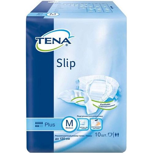 TENA SLIP PLUS ПОДГУЗНИКИ ДЫШАЩИЕ Д/ВЗР M ПОДГУЗНИКИ УРОЛОГИЧЕСКИЕ   №10