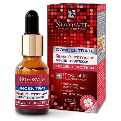 NOVOSVIT CONCENTRATE DOUBLE ACTION ГЕЛЬ-ЛИФТИНГ Д/ЛИЦА ЭФФЕКТ ПОДТЯЖКИ ГЕЛЬ ДЛЯ ЛИЦА 25 МЛ №1