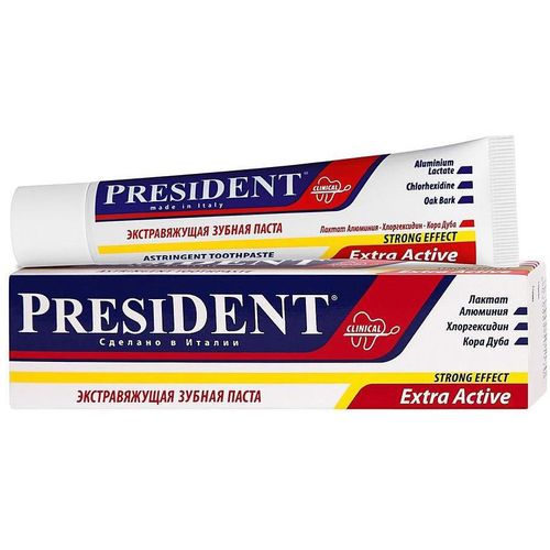 PRESIDENT ЗУБН ПАСТА PROFI PLUS EXTRA ACTIVE ЗУБНАЯ ПАСТА ДЛЯ ЗАЩИТЫ ДЕСЕН 30 МЛ №1