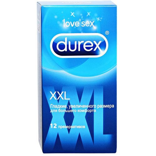 DUREX ПРЕЗЕРВАТИВЫ COMFORT XL (ГЛАДКИЕ УВЕЛИЧЕННОГО РАЗМЕРА) ПРЕЗЕРВАТИВ    №12