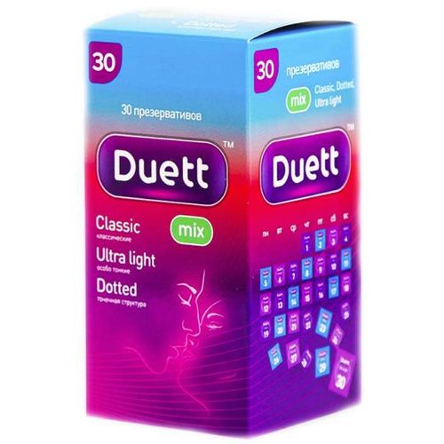 DUETT ПРЕЗЕРВАТИВЫ MIX ПРЕЗЕРВАТИВ    №30