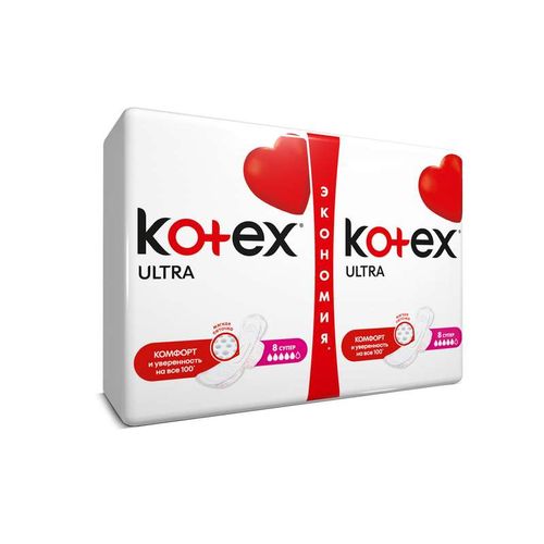 KOTEX ПРОКЛАДКИ УЛЬТРА СОФТ СУПЕР ПРОКЛАДКИ ЖЕНСКИЕ ГИГИЕНИЧЕСКИЕ №16