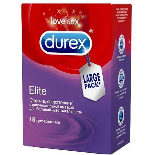 DUREX ПРЕЗЕРВАТИВЫ ELITE (ГЛАДКИЕ СВЕРХТОНКИЕ) ПРЕЗЕРВАТИВ    №18