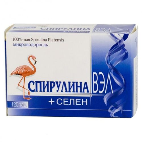 СПИРУЛИНА ВЭЛ + СЕЛЕН ТАБЛЕТКИ 0,5 Г   №120