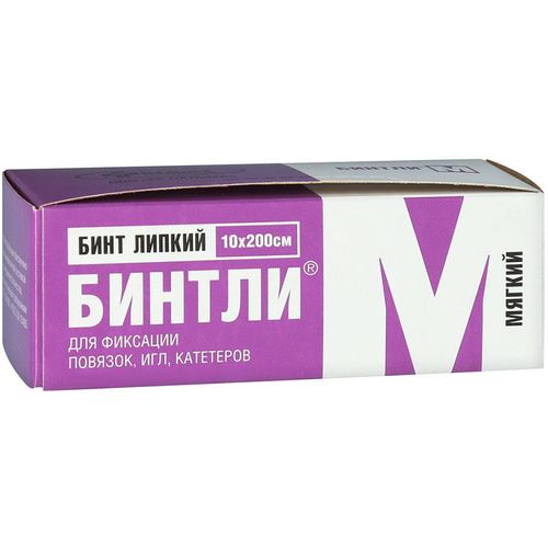 БИНТЛИ-М ПЛАСТЫРЬ ФИКСИРУЮЩИЙ 10 СМ Х 2 М ПЛАСТЫРЬ НА НЕТКАНОЙ ОСНОВЕ   №1