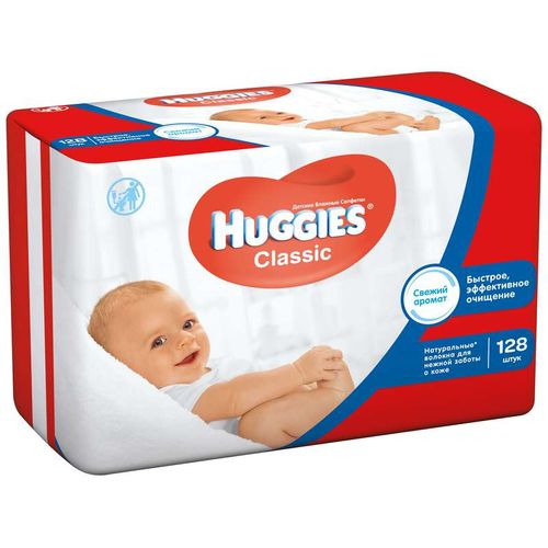 HUGGIES CLASSIC САЛФЕТКИ ВЛАЖНЫЕ САЛФЕТКИ ВЛАЖНЫЕ ДЕТСКИЕ   №128