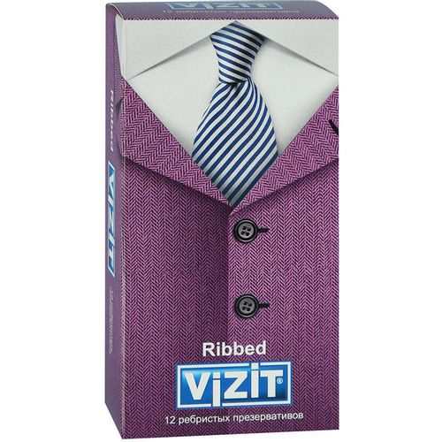 VIZIT ПРЕЗЕРВАТИВЫ RIBBED РЕБРИСТЫЕ ПРЕЗЕРВАТИВ    №12