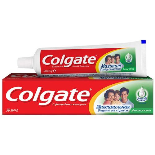 COLGATE ЗУБН ПАСТА МАКС ЗАЩИТА ОТ КАРИЕСА ДВОЙНАЯ МЯТА ЗУБНАЯ ПАСТА ПРОФИЛАКТИКА КАРИЕСА 50 МЛ №1
