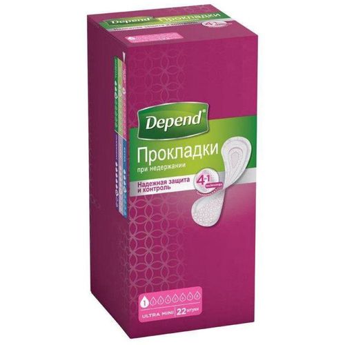 DEPEND ПРОКЛАДКИ ДЛЯ ЖЕНЩИН ULTRA MINI    №22