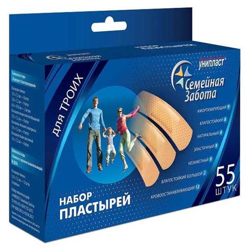 УНИПЛАСТ ПЛАСТЫРЕЙ НАБОР СЕМЕЙНАЯ ЗАБОТА ПЛАСТЫРЬ   №55