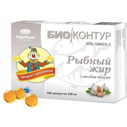 РЫБИЙ ЖИР ЧЕСНОК КАПСУЛЫ 300 МГ №100