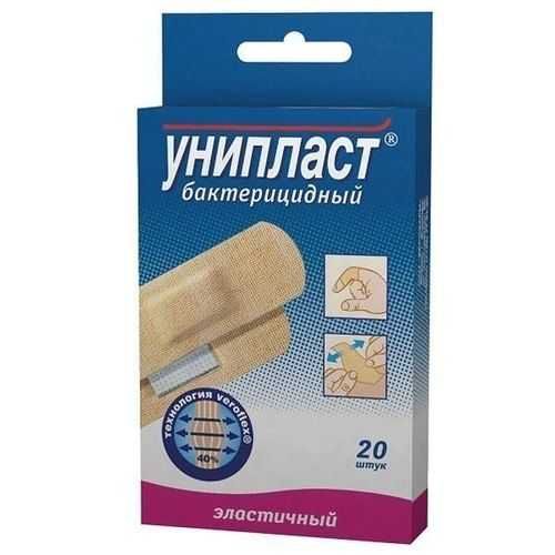 УНИПЛАСТ ПЛАСТЫРЬ БАКТЕРИЦИД ЭЛАСТИЧНЫЙ ПЛАСТЫРЬ    №20