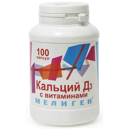 КАЛЬЦИЙ Д3 С ВИТАМИНАМИ МЕЛИГЕН КАПСУЛЫ 570 МГ №100