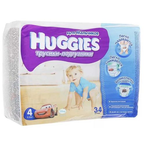 HUGGIES LITTLE WALKERS ТРУСИКИ Д/МАЛЬЧИКОВ MEDIUM 9-14КГ ПОДГУЗНИКИ ДЕТСКИЕ-ТРУСЫ №34