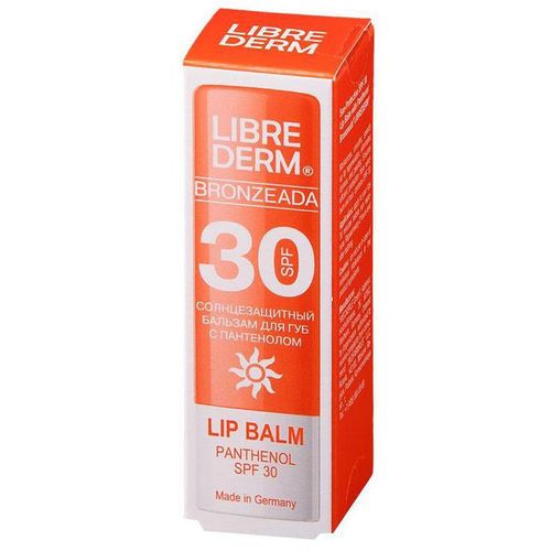 LIBREDERM BRONZEADA БАЛЬЗАМ Д/ГУБ СОЛНЦЕЗАЩ ПАНТЕНОЛ SPF30 КОСМЕТИЧЕСКИЙ БАЛЬЗАМ 4 Г №1