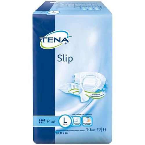 TENA SLIP PLUS ПОДГУЗНИКИ ДЫШАЩИЕ Д/ВЗР L ПОДГУЗНИКИ УРОЛОГИЧЕСКИЕ   №10