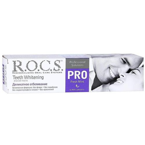 ROCS PRO ЗУБ ПАСТА Д/ВЗР ДЕЛИКАТНОЕ ОТБЕЛИВАНИЕ FRESH MINT ЗУБНАЯ ПАСТА ОТБЕЛИВАЮЩАЯ 135 Г №1