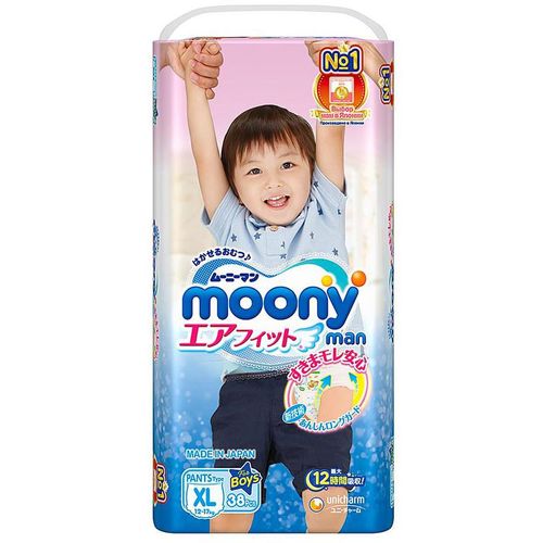 MOONYMAN ПОДГУЗНИКИ-ТРУСИКИ УНИВЕРСАЛЬНЫЕ XL (12-17КГ) Д/МАЛЬЧИКОВ ПОДГУЗНИКИ ДЕТСКИЕ-ТРУСЫ №38
