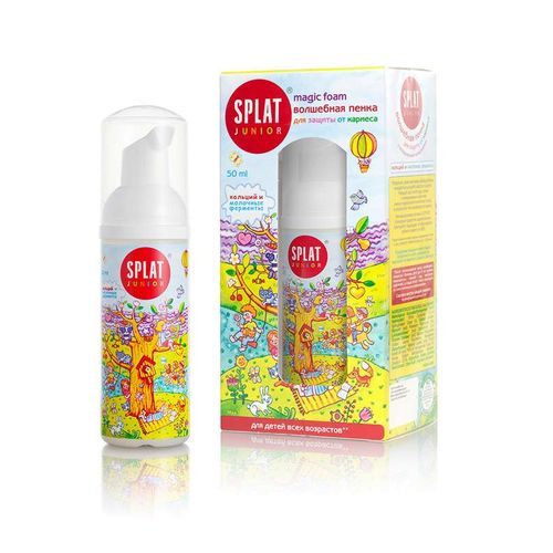 SPLAT ПЕНКА ОЧИЩ JUNIOR MAGIC FOAM КАЛЬЦИЙ/МОЛОЧНЫЕ ФЕРМЕНТЫ ОПОЛАСКИВАТЕЛЬ ДЛЯ ПОЛОСТИ РТА 50 МЛ №1