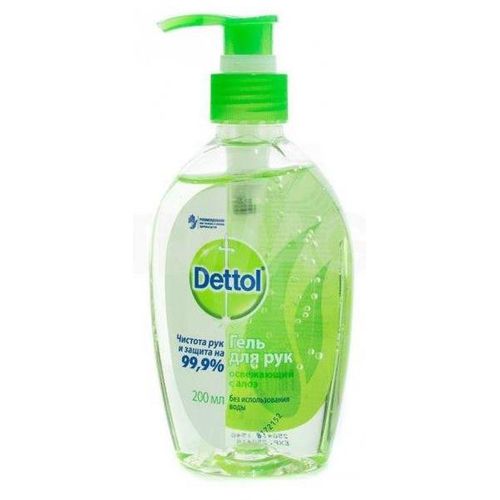 DETTOL ГЕЛЬ Д/РУК АНТИБАКТЕРИАЛЬНЫЙ УВЛАЖНЯЮЩИЙ С АЛОЭ ГЕЛЬ ДЛЯ РУК 200 МЛ №1
